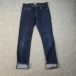 The Unbranded Brand Selvedge Jeans Mens 31 Fits 30x30 Blue Denim 11OZ Button Fly